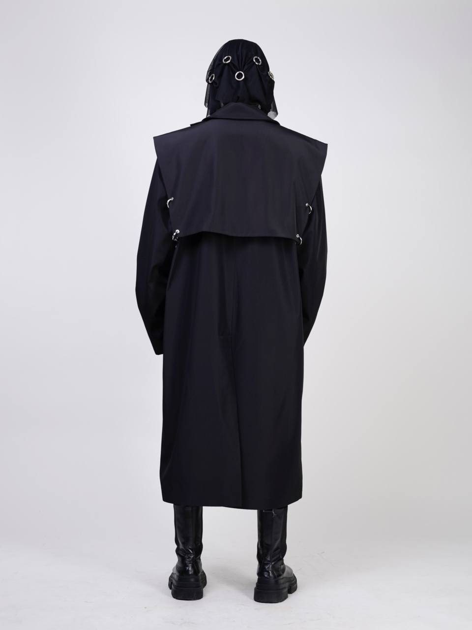 Black Delighted Rain Coat