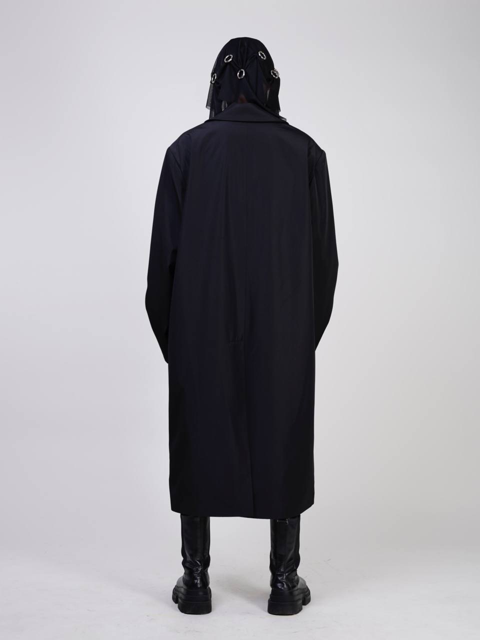 Black Delighted Rain Coat